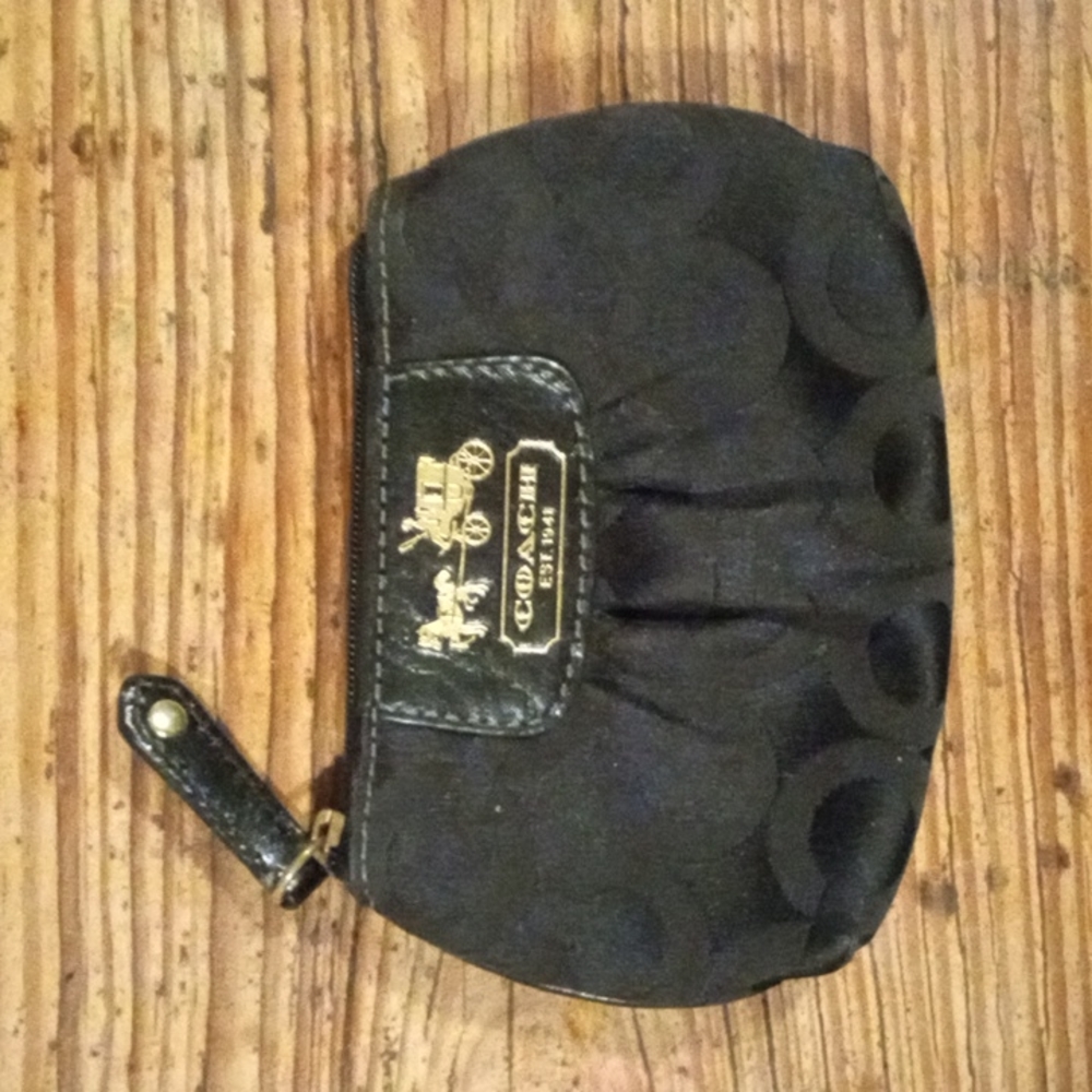 Black Coach Keychain Coin purse